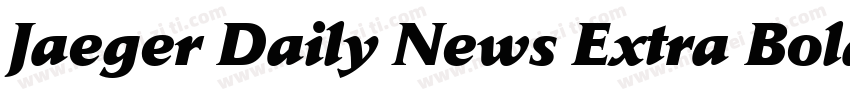 Jaeger Daily News Extra Bold字体转换